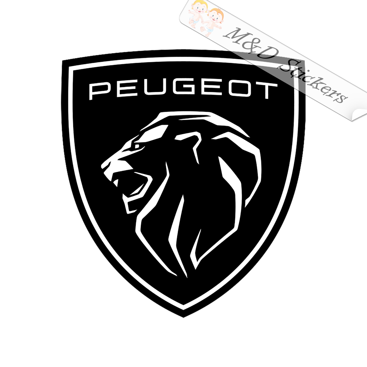 Peugeot cars Logo (4.5" - 30") Vinyl Decal in Different colors & size for Cars/Bikes/Windows