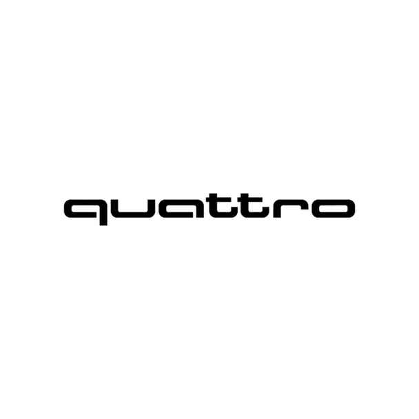 Quattro Stickers Audi d'origine OEM Couleur Noir Brillant 4G0064317 Y9B /  8X0064317Q Y9B