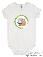 Pandas with numbers themed monthly bodysuit baby stickers