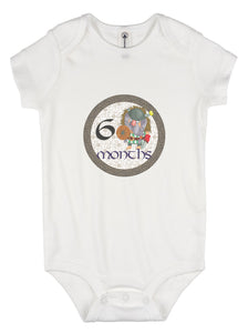 Vikings themed monthly bodysuit baby stickers