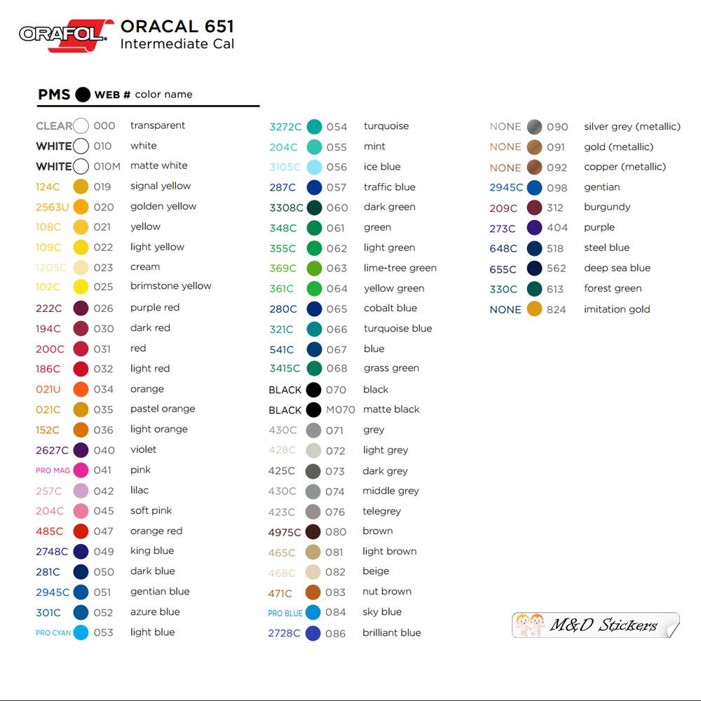 Oracal 651 Car Decals -  Australia