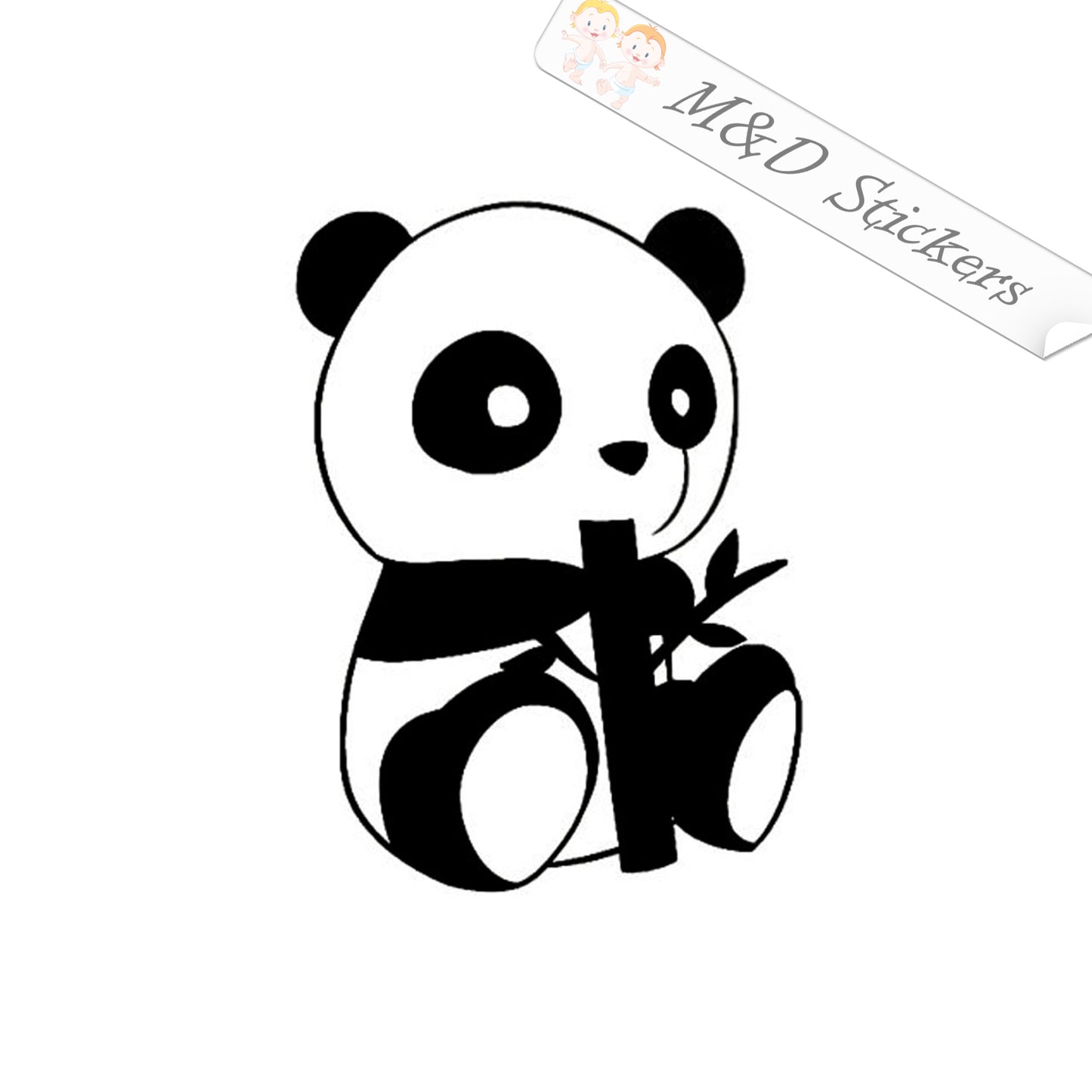 2x Panda Vinyl Decal Sticker Different colors & size for Cars/Bikes/Windows
