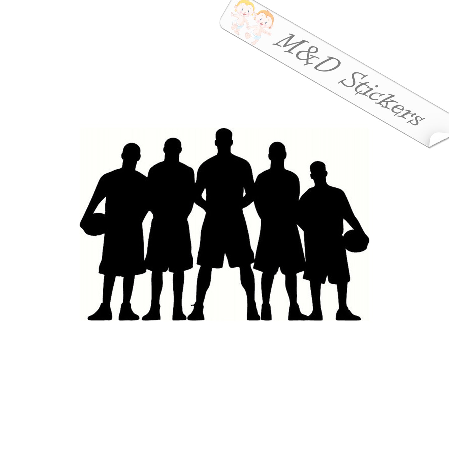 2x Basketball team squad Vinyl Decal Sticker Different colors & size for Cars/Bikes/Windows