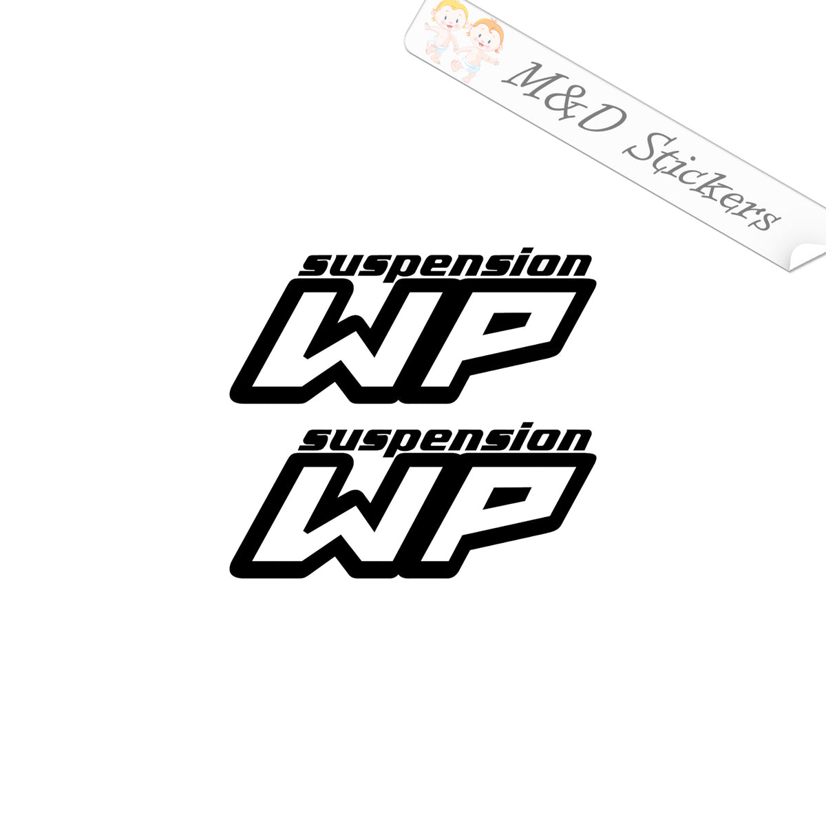 2x WP suspension Vinyl Decal Sticker Different colors & size for Cars