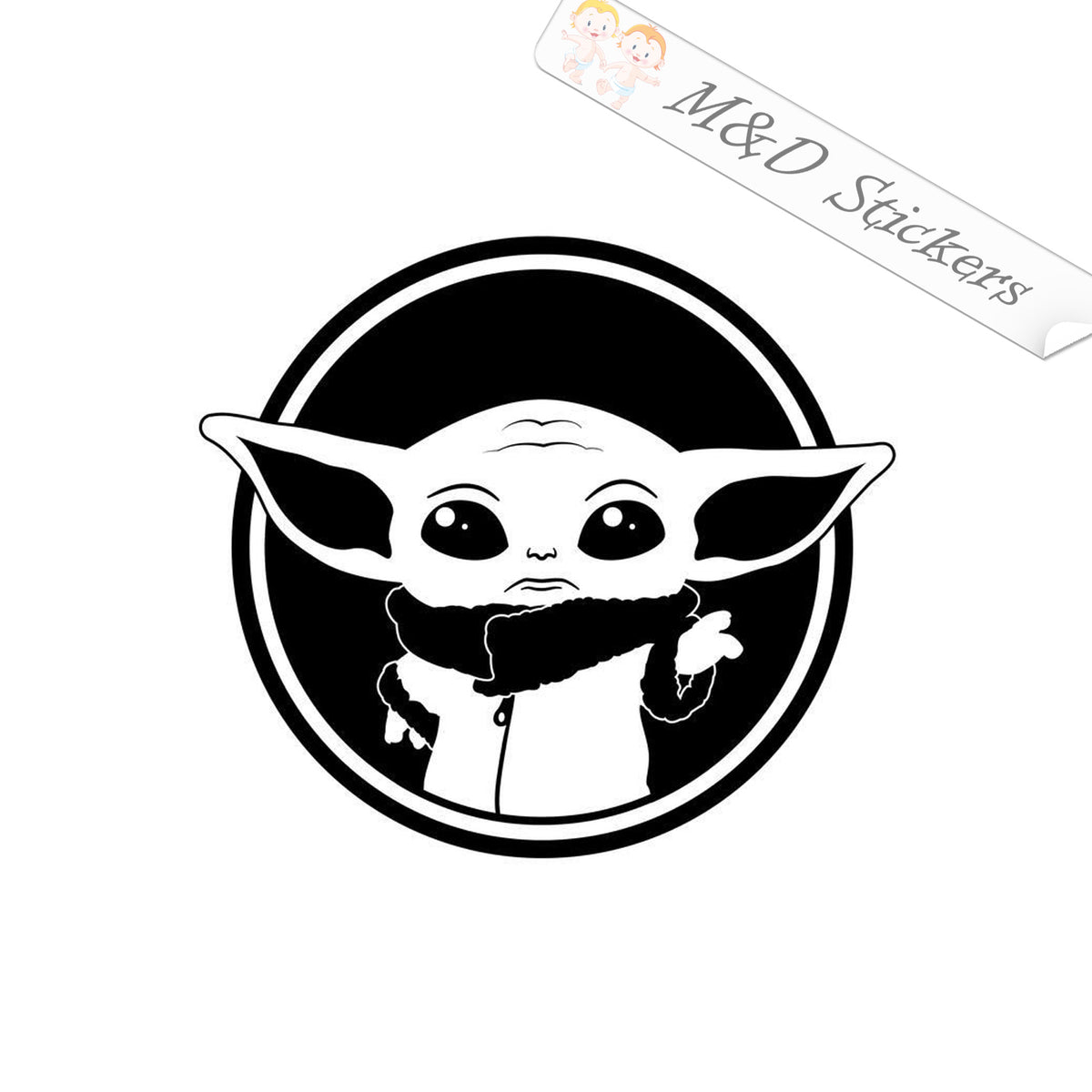 Baby Yoda Star Wars (4.5" - Vinyl Decal in Different colors & siz – M&D Stickers