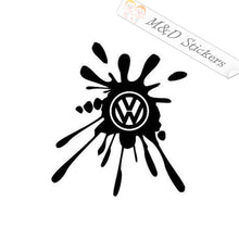 2x Volkswagen Splash Logo Vinyl Decal Sticker Different colors & size for Cars/Bikes/Windows