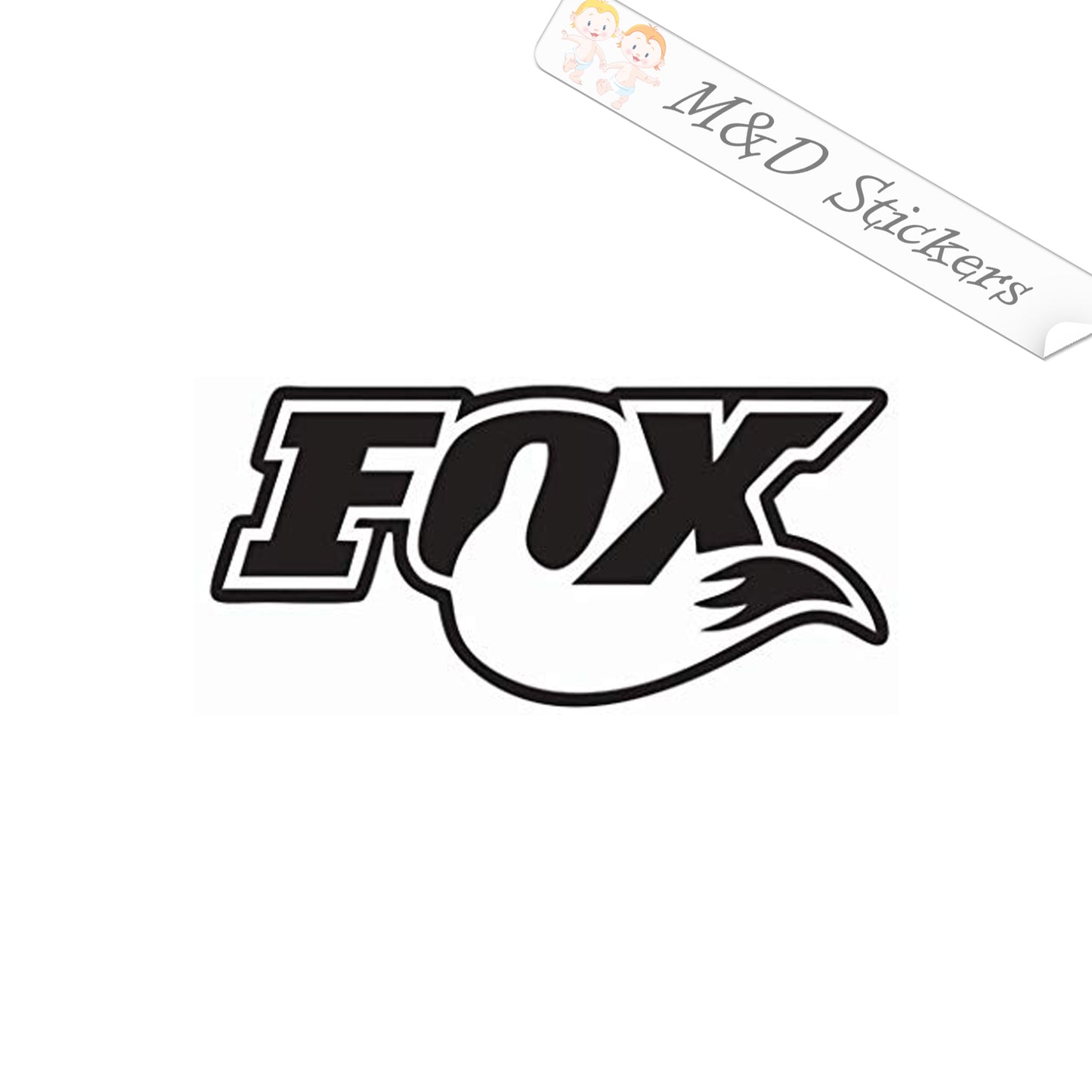 2x Fox Racing Logo Vinyl Decal Sticker Different colors & size for Cars/Bikes/Windows