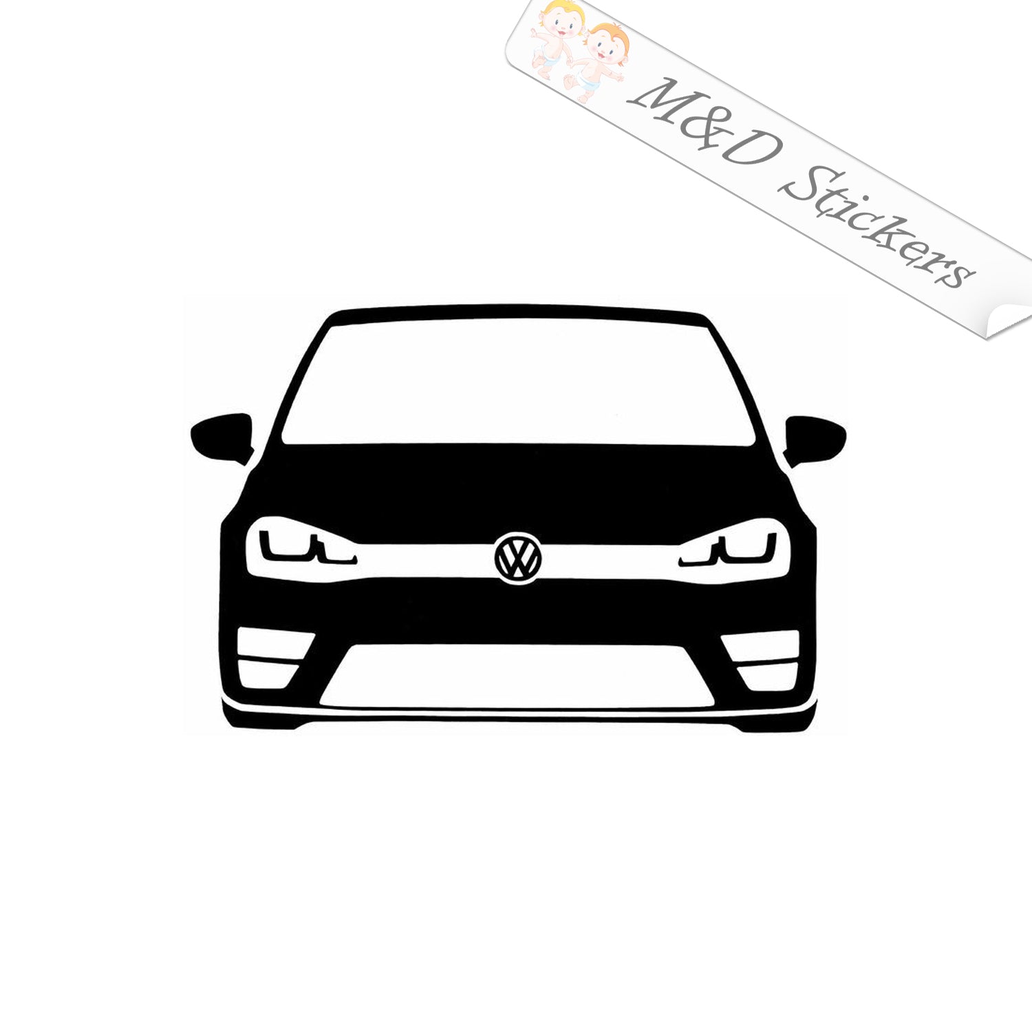 Volkswagen new 'R line' logo car stickers ( Pair of 2 stickers )