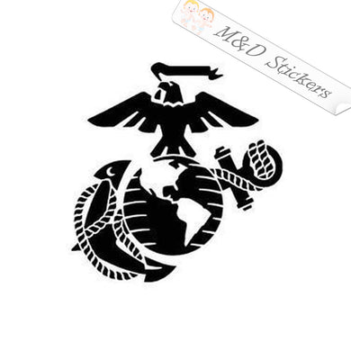 2x USMC Marines Logo Vinyl Decal Sticker Different colors & size for Cars/Bikes/Windows