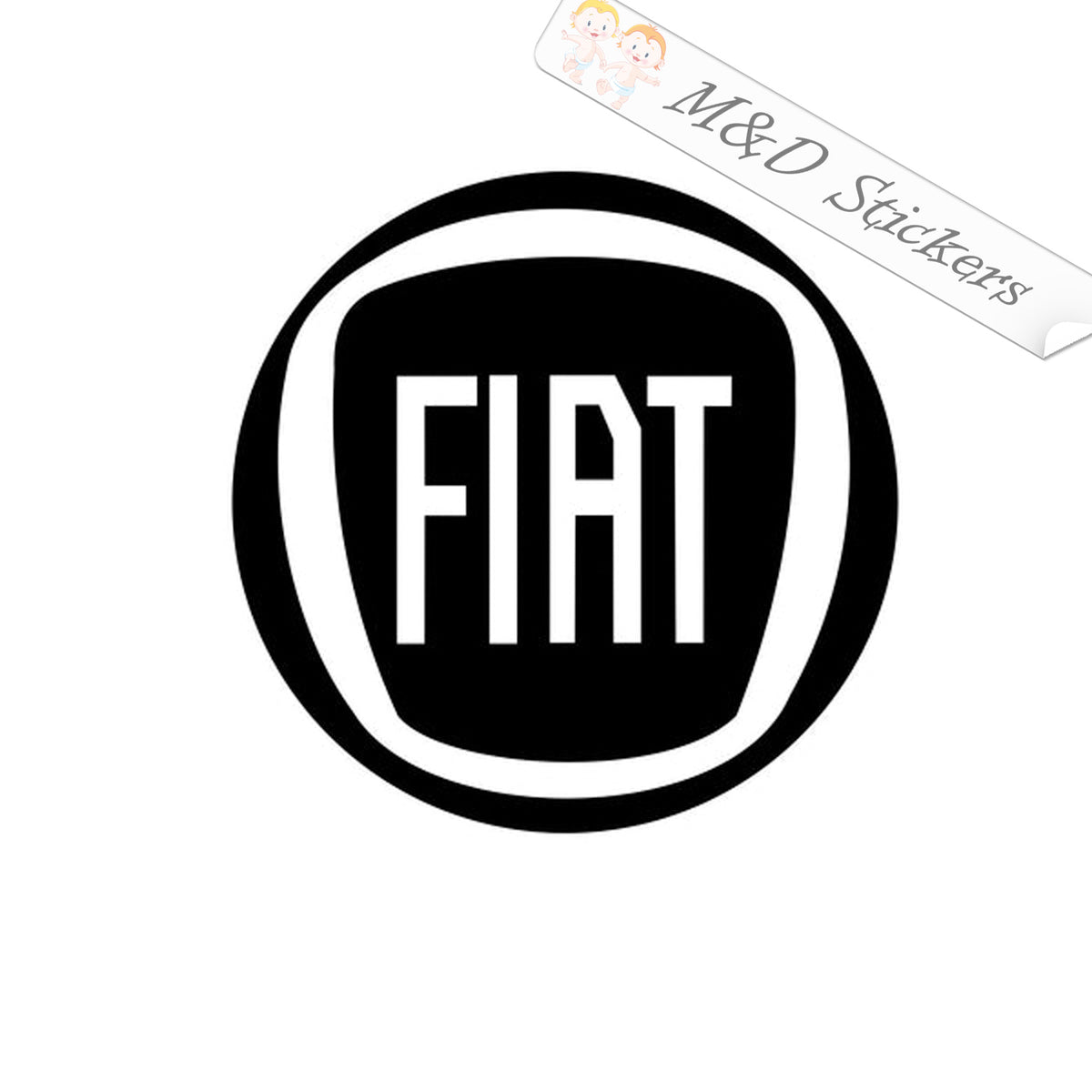 palm Kerel Tactiel gevoel Fiat Logo (4.5" - 30") Vinyl Decal in Different colors & size for Cars –  M&D Stickers