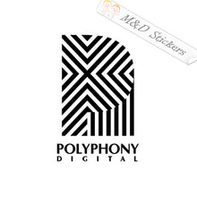 Polyphony Digital Video Game Company Logo (4.5" - 30") Vinyl Decal in Different colors & size for Cars/Bikes/Windows