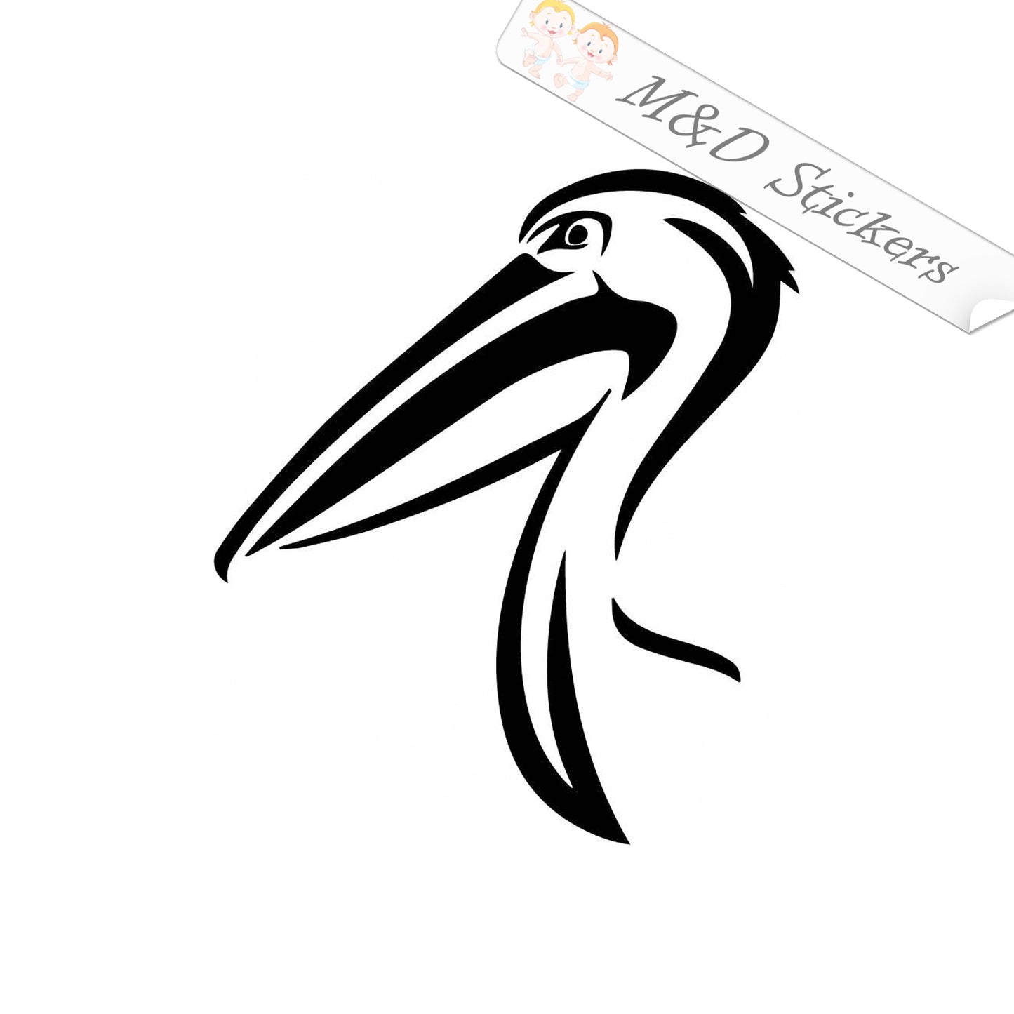 Pelican (4.5" - 30") Vinyl Decal in Different colors & size for Cars/Bikes/Windows