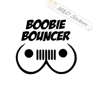 Jeep Boobie bouncer (4.5" - 30") Vinyl Decal in Different colors & size for Cars/Bikes/Windows