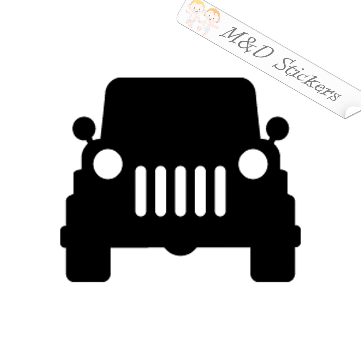 Jeep Silhouette (4.5" - 30") Vinyl Decal in Different colors & size for Cars/Bikes/Windows