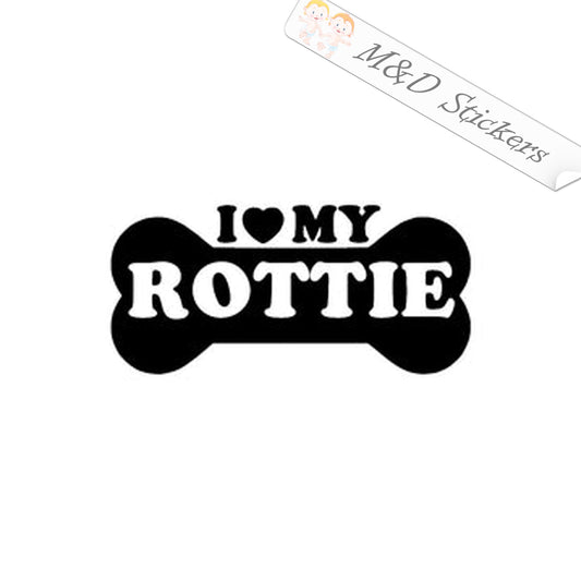 I Love my Rottweiler (4.5" - 30") Vinyl Decal in Different colors & size for Cars/Bikes/Windows