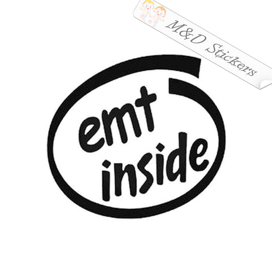 EMT inside (4.5" - 30") Vinyl Decal in Different colors & size for Cars/Bikes/Windows