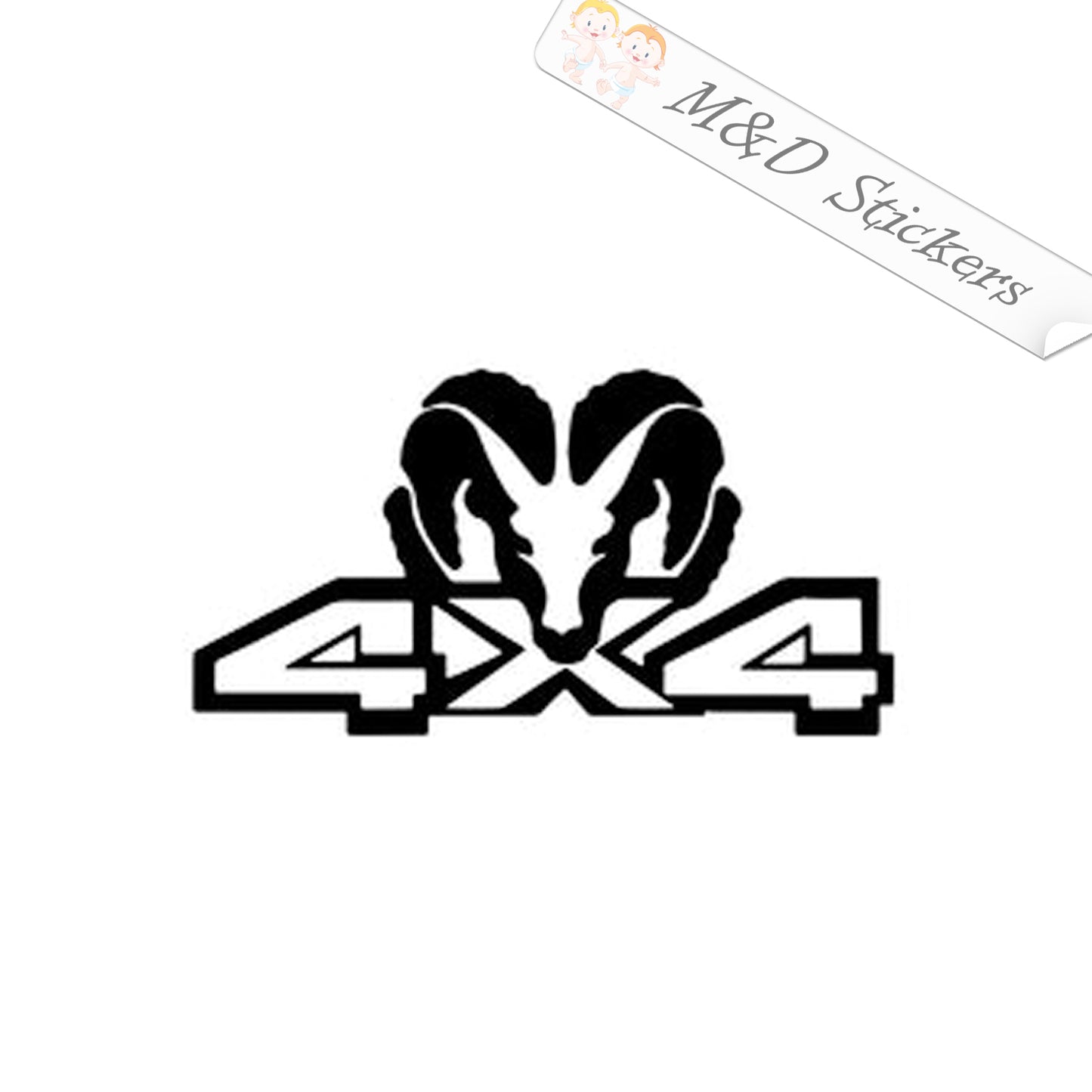 4x4 OffRoad Dodge Ram (4.5" - 30") Vinyl Decal Sticker Different colors & size for Cars/Trucks/SUVs/Windows