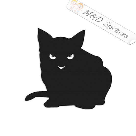 Angry black cat (4.5" - 30") Vinyl Decal in Different colors & size for Cars/Bikes/Windows