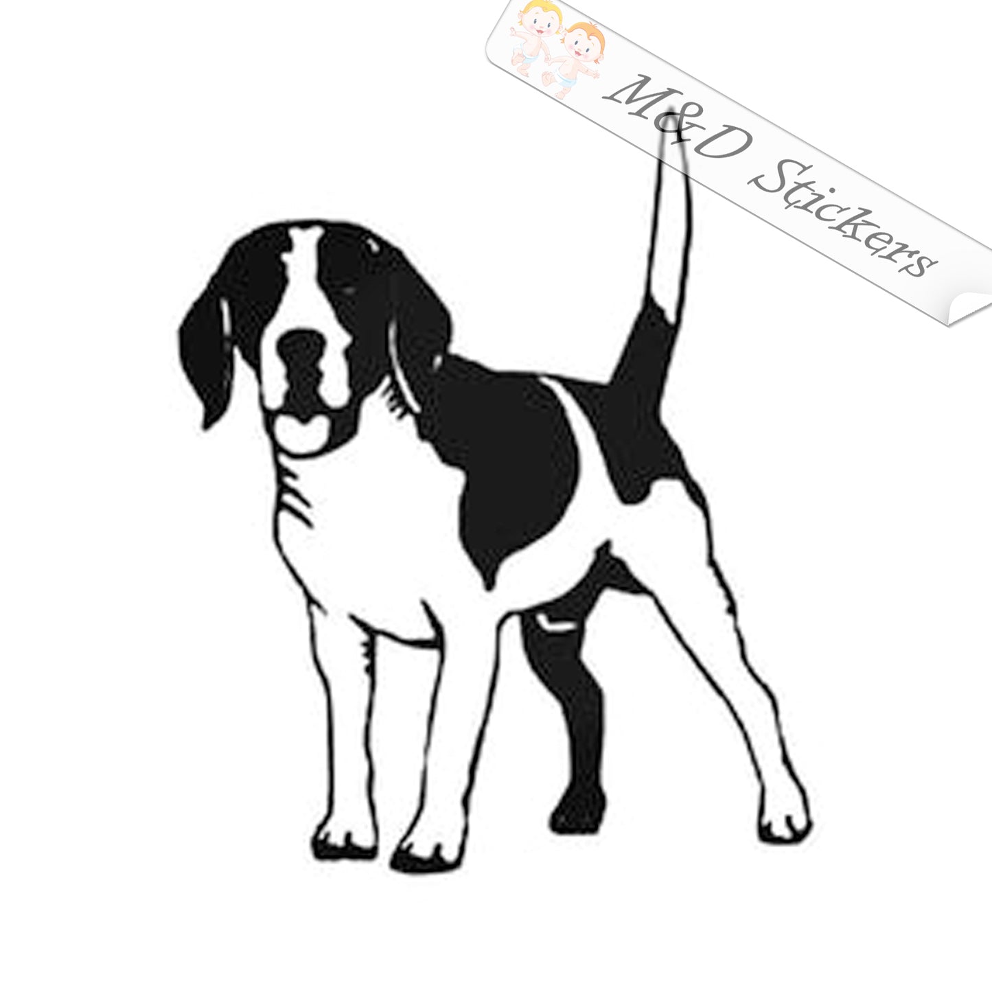 Beagle (4.5" - 30") Vinyl Decal in Different colors & size for Cars/Bikes/Windows