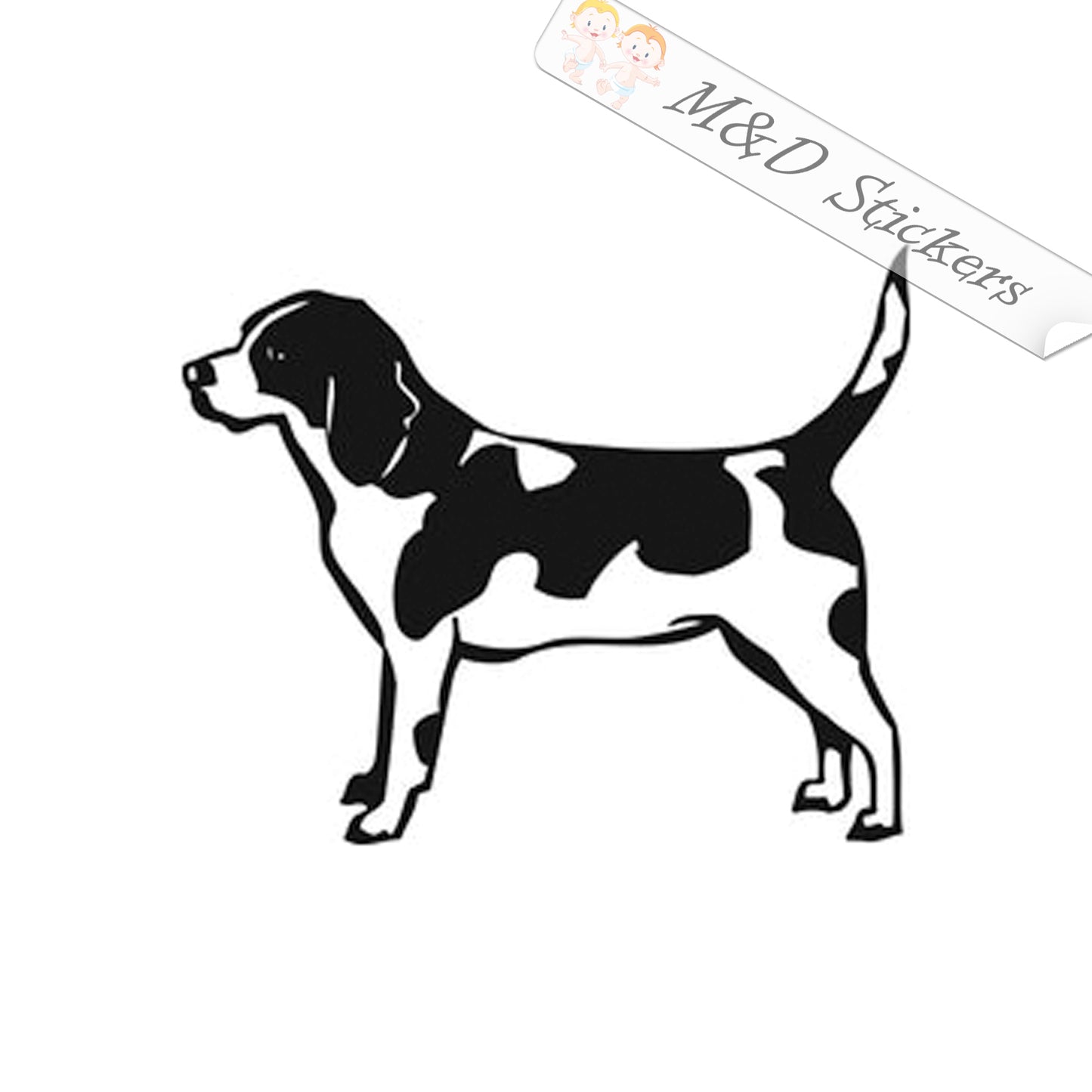 Beagle (4.5" - 30") Vinyl Decal in Different colors & size for Cars/Bikes/Windows
