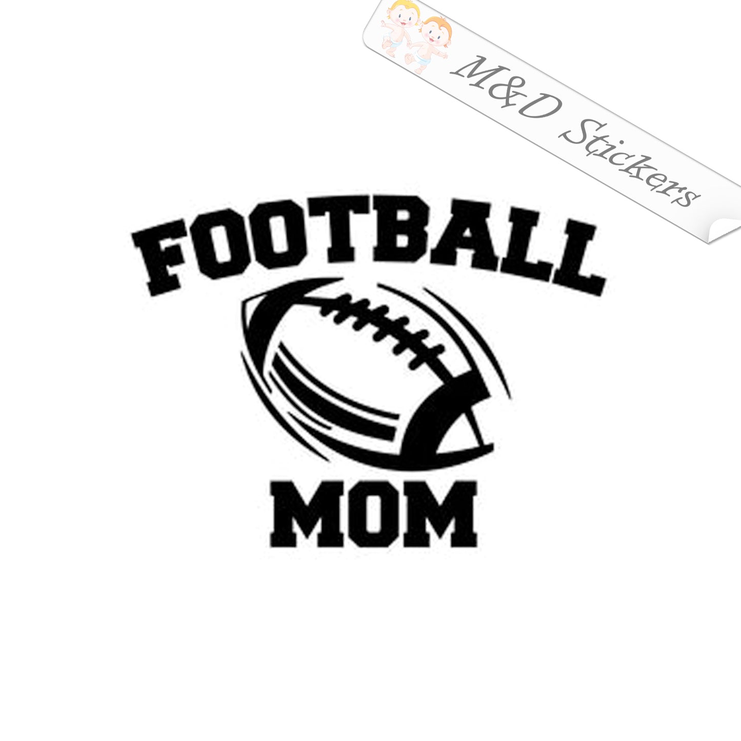 Football mom (4.5" - 30") Vinyl Decal in Different colors & size for Cars/Bikes/Windows