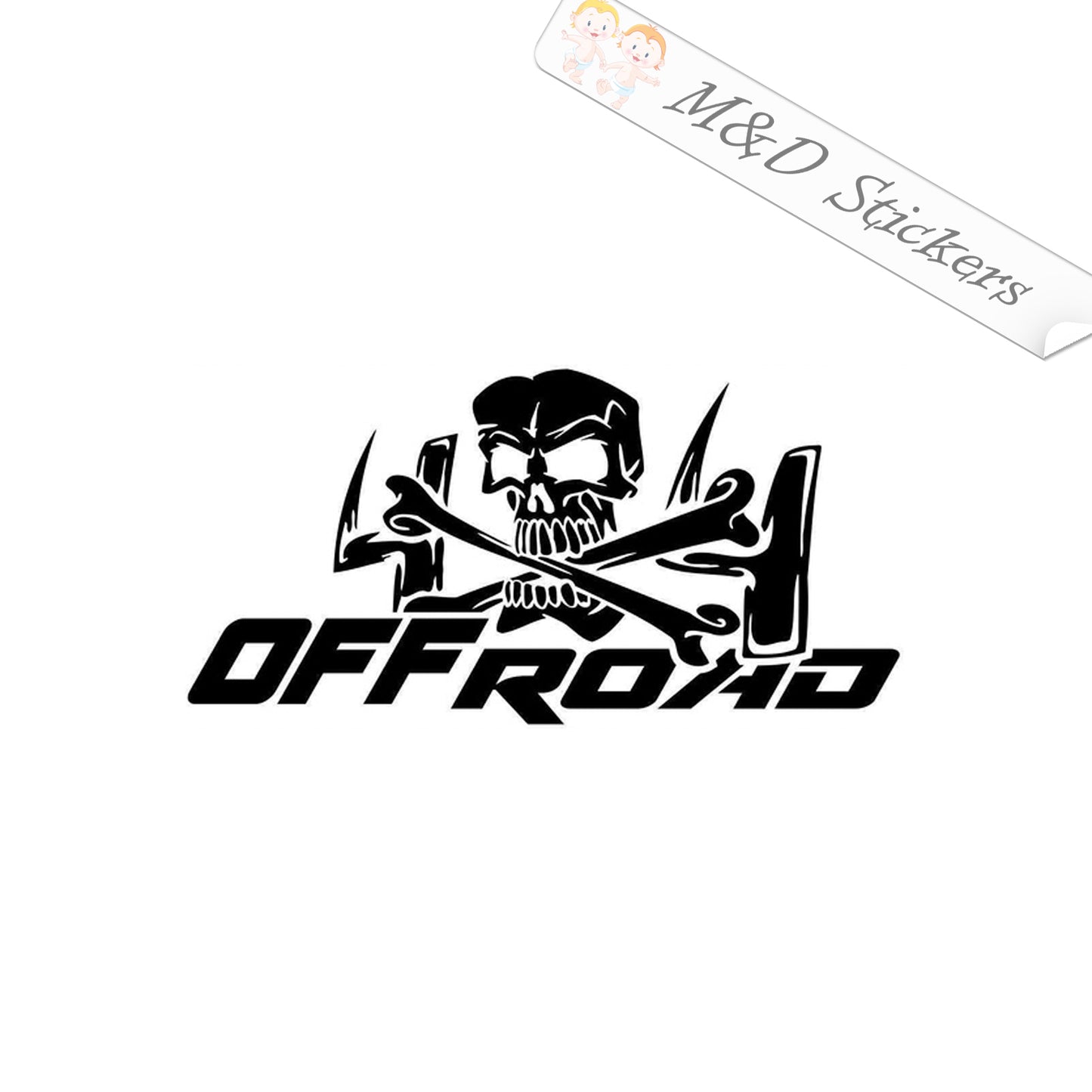 4x4 Skull (4.5" - 30") Vinyl Decal Sticker Different colors & size for Cars/Trucks/SUVs/Windows