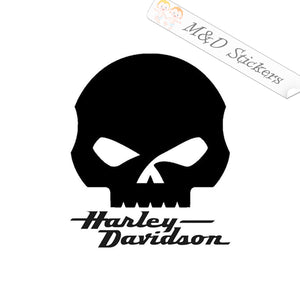 Harley-Davidson skull (4.5" - 30") Vinyl Decal in Different colors & size for Cars/Bikes/Windows