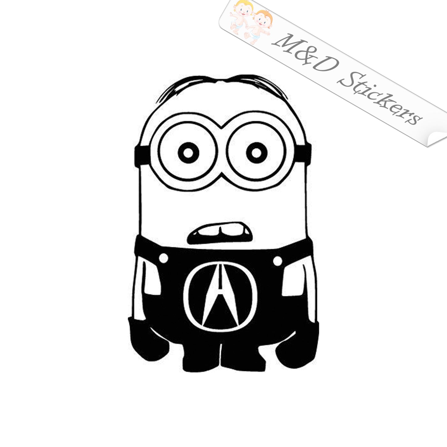 Acura Minion Logo (4.5" - 30") Vinyl Decal in Different colors & size for Cars/Bikes/Windows