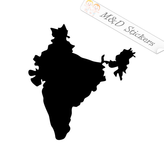 India country shape (4.5" - 30") Vinyl Decal in Different colors & size for Cars/Bikes/Windows
