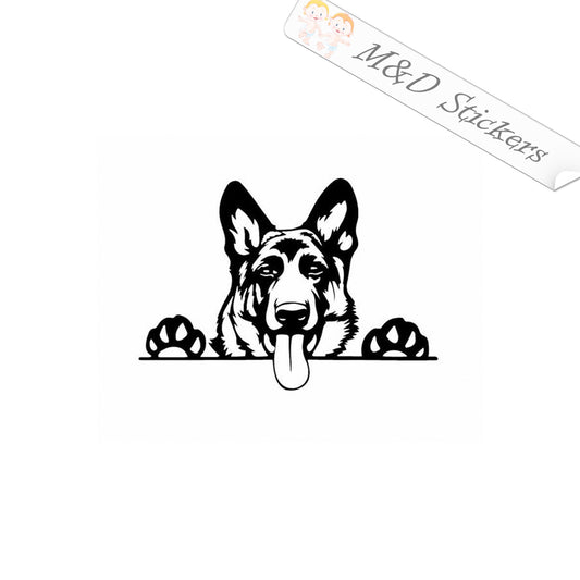 Peaking German Shepherd Dog (4.5" - 30") Vinyl Decal in Different colors & size for Cars/Bikes/Windows
