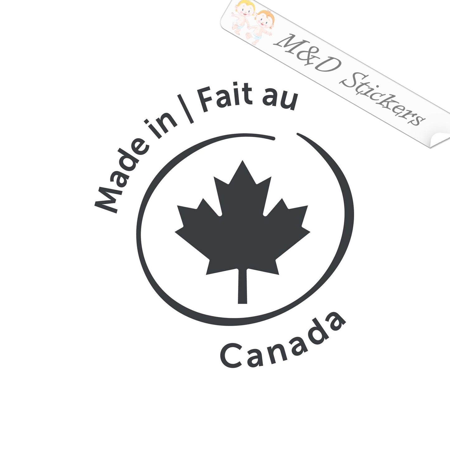 2x Made in Canada / fait au Canada Vinyl Decal Sticker Different colors & size for Cars/Bikes/Windows