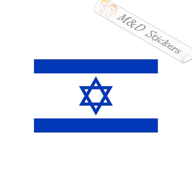 2x Israel flag Vinyl Decal Sticker Different colors & size for Cars/Bikes/Windows
