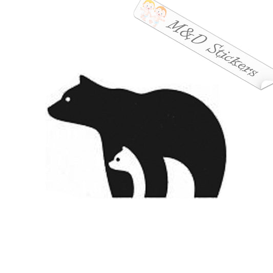 Mama bear and a cub (4.5" - 30") Vinyl Decal in Different colors & size for Cars/Bikes/Windows
