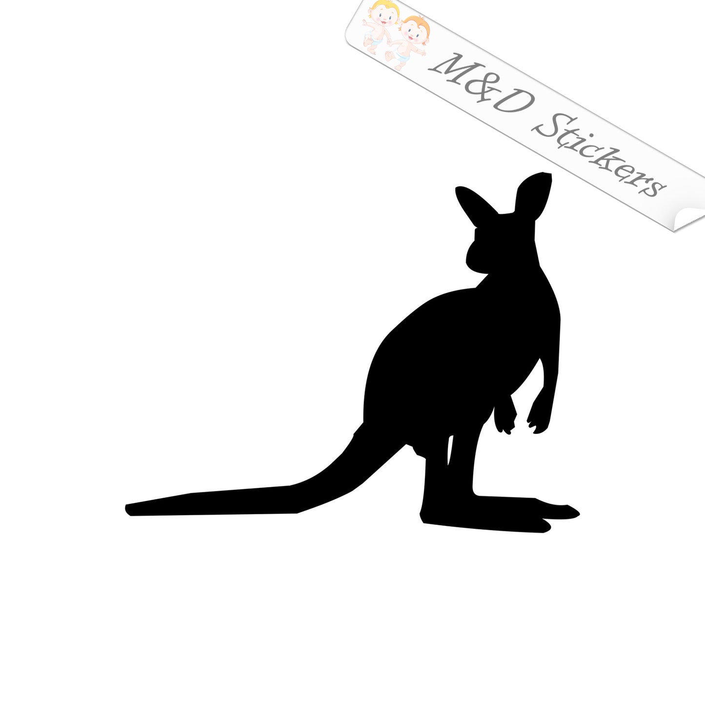 2x Australian Kangaroo Vinyl Decal Sticker Different colors & size for Cars/Bikes/Windows