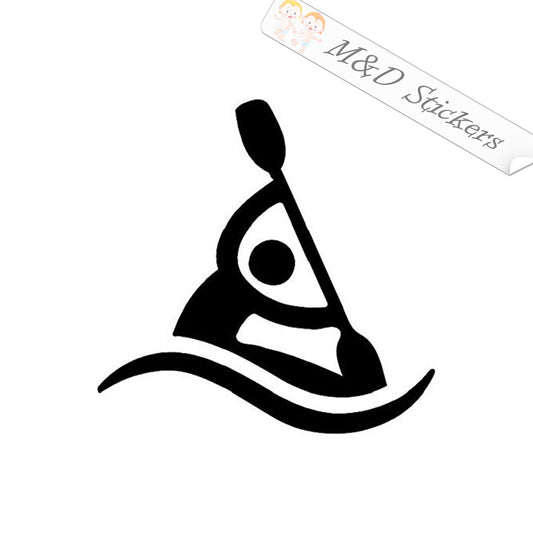 2x Kayak Sport Vinyl Decal Sticker Different colors & size for Cars/Bikes/Windows