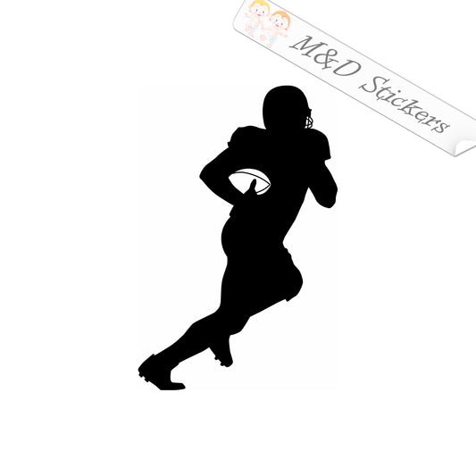 2x Football player Vinyl Decal Sticker Different colors & size for Cars/Bikes/Windows