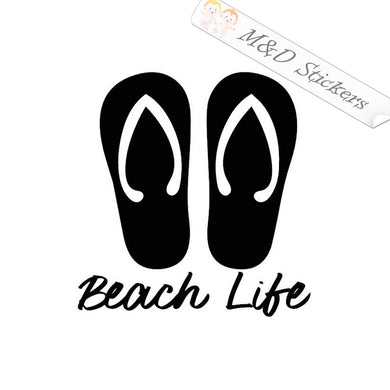2x Beach life Vinyl Decal Sticker Different colors & size for Cars/Bikes/Windowsills