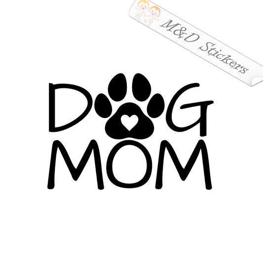 2x Dog Mom Paw Vinyl Decal Sticker Different colors & size for Cars/Bikes/Windows
