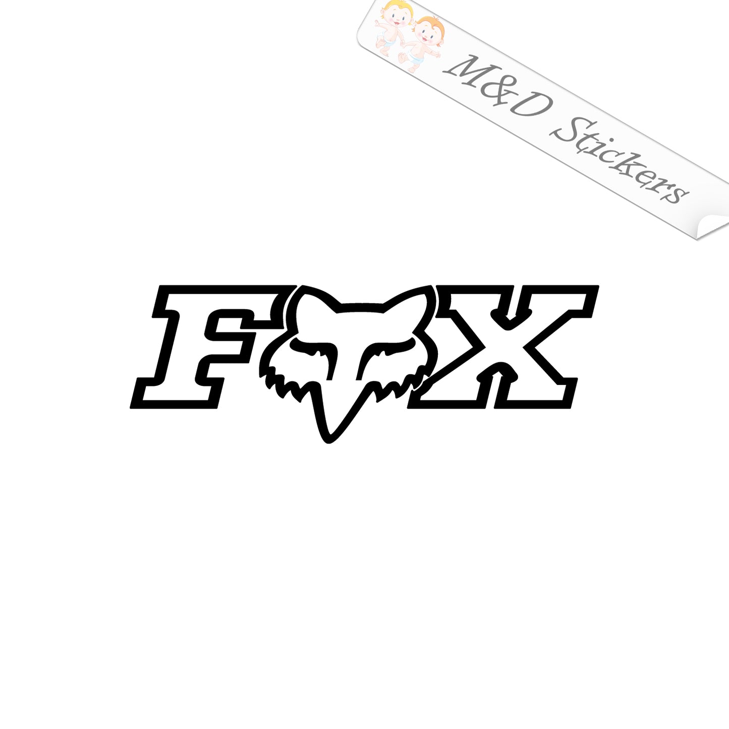 2x Fox Racing Logo Vinyl Decal Sticker Different colors & size for Cars/Bikes/Windows