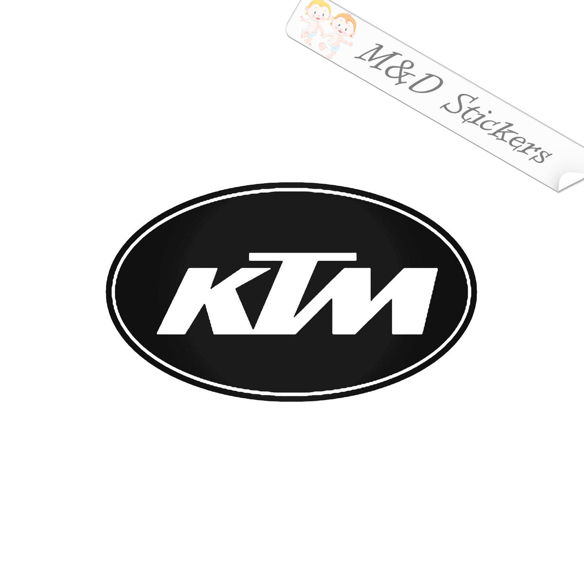 2x KTM Logo Vinyl Decal Sticker Different colors & size for Cars/Bikes
