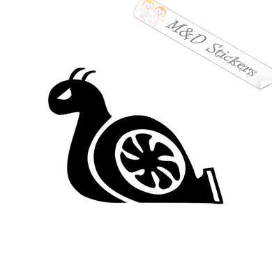 2x Turbo Boost Snail Vinyl Decal Sticker Different colors & size for Cars/Bikes/Windows