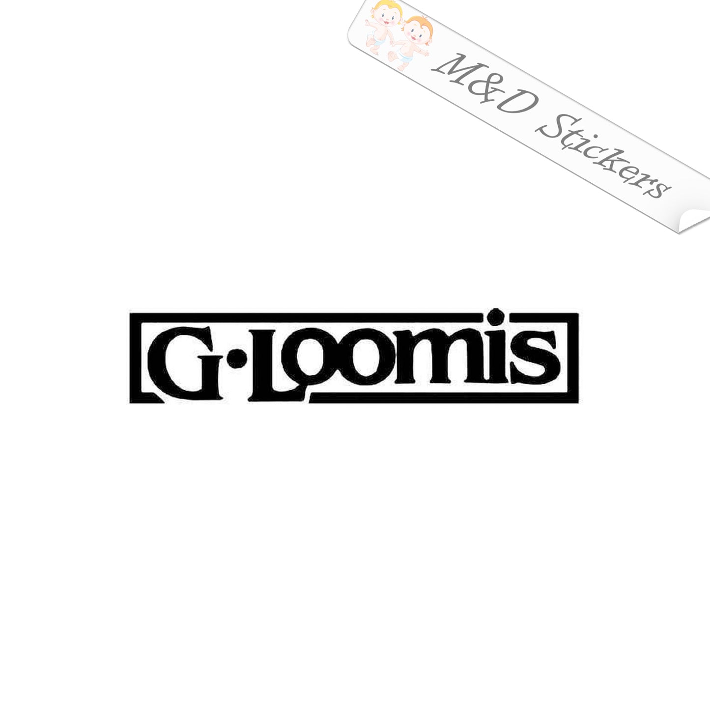 2x G Loomis Fishing Rods Vinyl Decal Sticker Different colors & size for Cars/Bikes/Windows