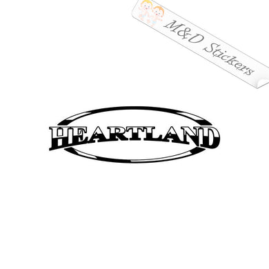 2x Heartland RV Trailers Logo Vinyl Decal Sticker Different colors & size for Cars/Bikes/Windows