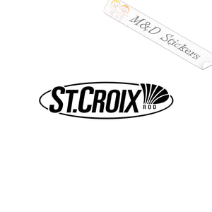 2x St Croix Fishing Rods Vinyl Decal Sticker Different colors & size for Cars/Bikes/Windows