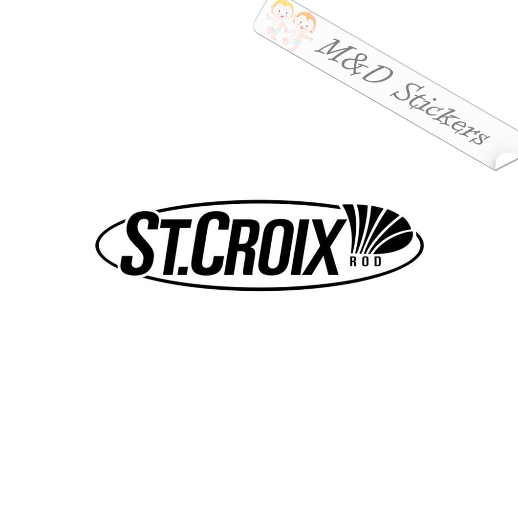 2x St Croix Fishing Rods Vinyl Decal Sticker Different colors & size for Cars/Bikes/Windows