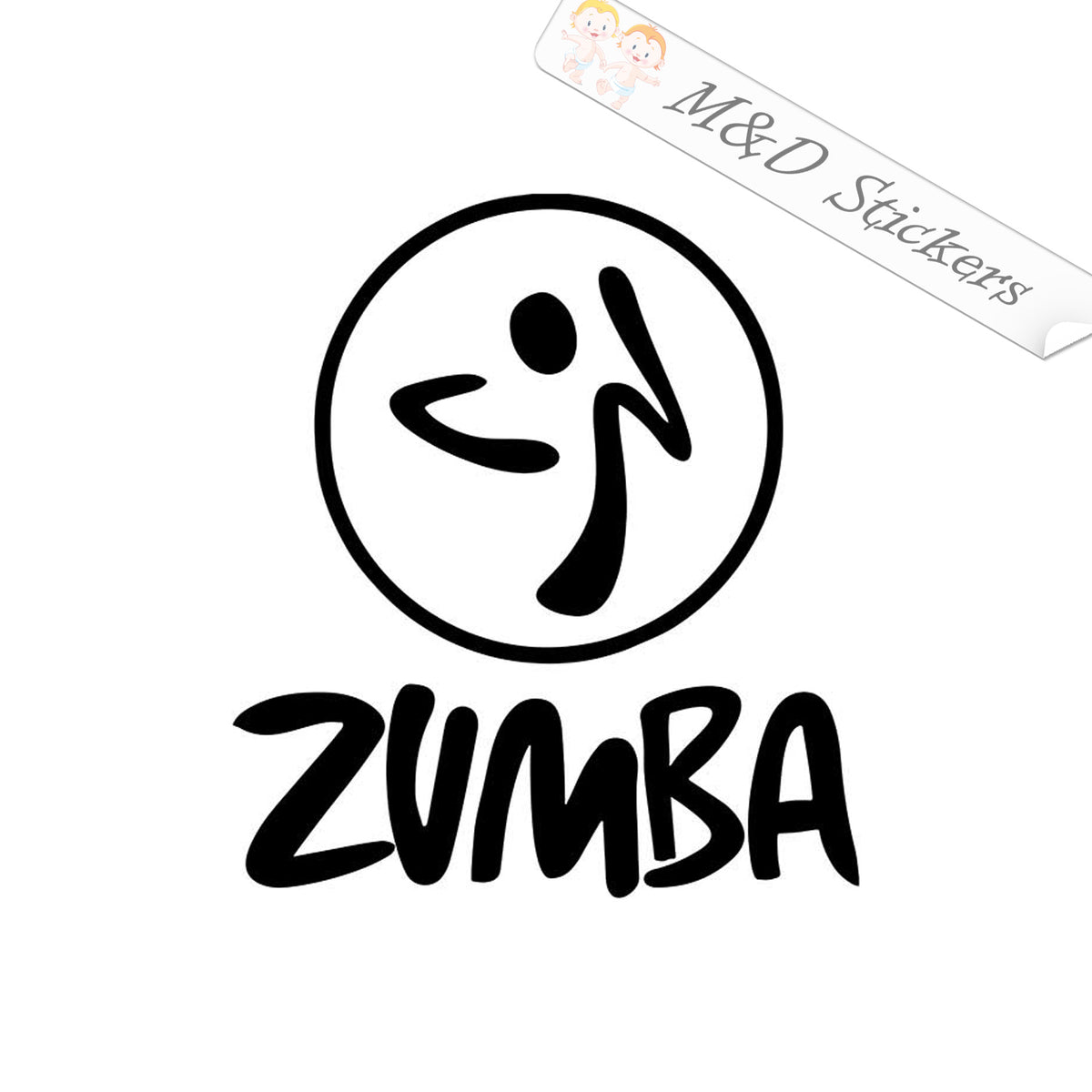 2x Zumba Logo Vinyl Decal Sticker Different colors & size for Cars/Bik