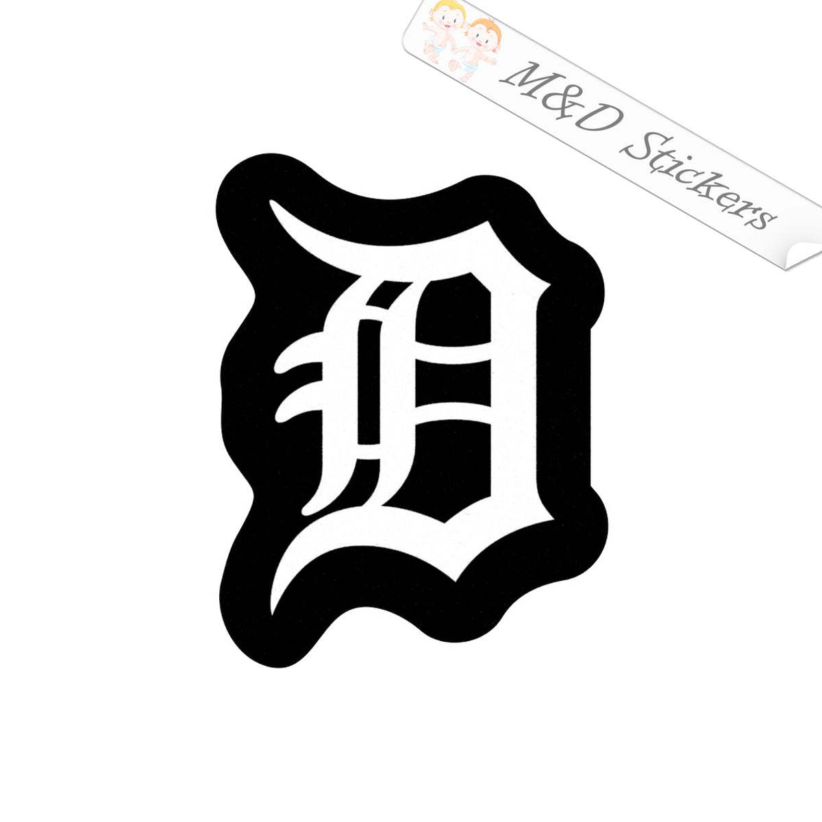 Detroit Tigers Throwback Logo Vinyl Wraps/Skins - Set of 2