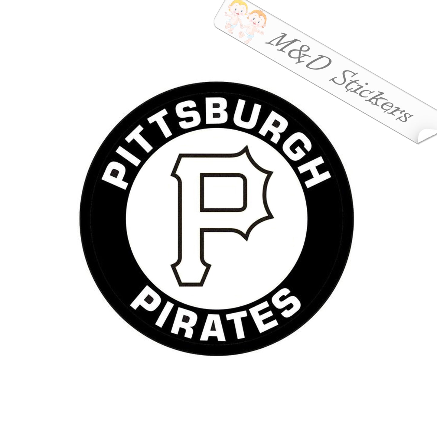 2x Pittsburgh Pirates Vinyl Decal Sticker Different colors & size for Cars/Bikes/Windows