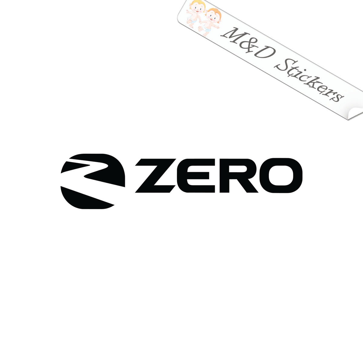2x Zero Logo Vinyl Decal Sticker Different colors & size for Cars/Bikes/Windows