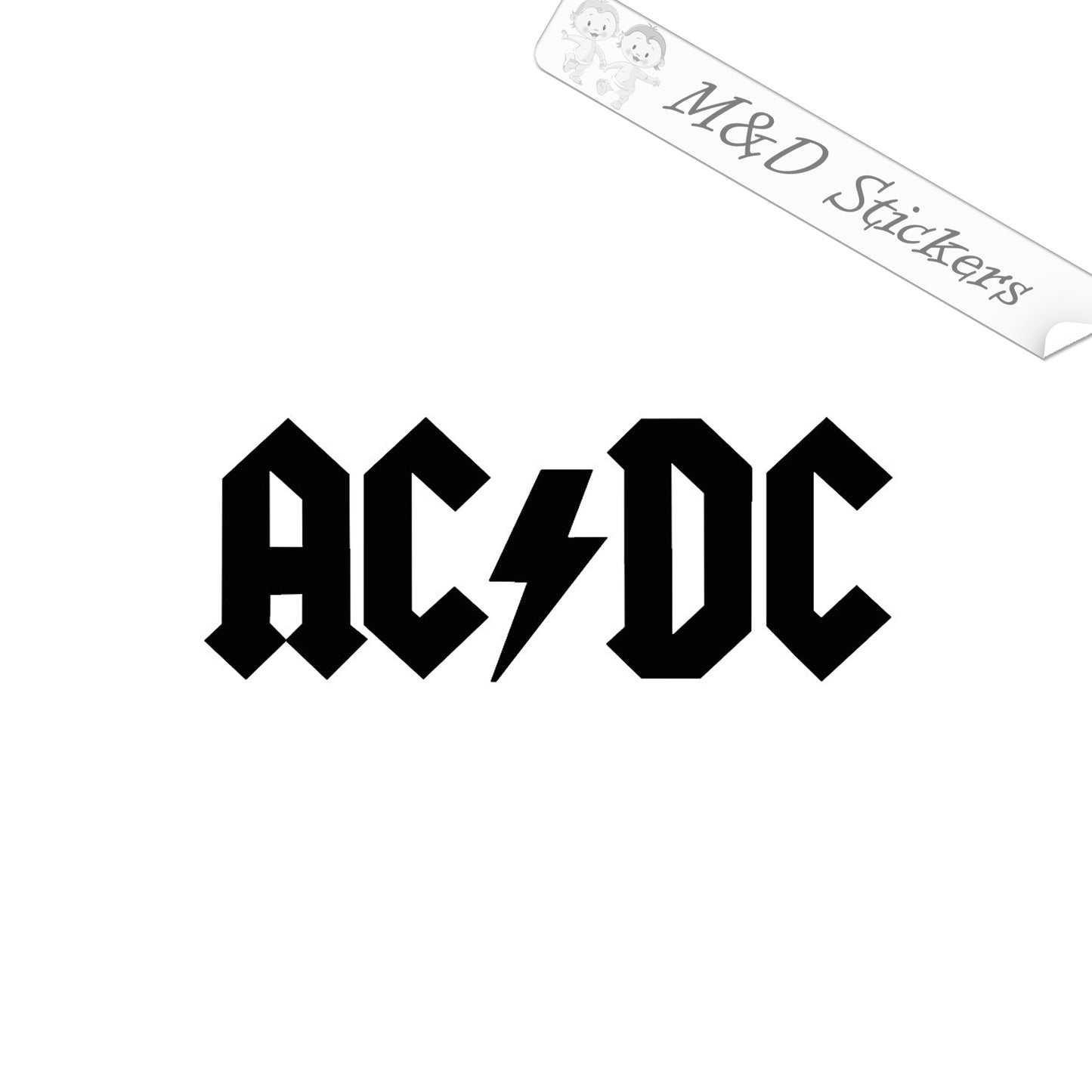 AC DC Music band Logo (4.5" - 30") Vinyl Decal in Different colors & size for Cars/Bikes/Windows